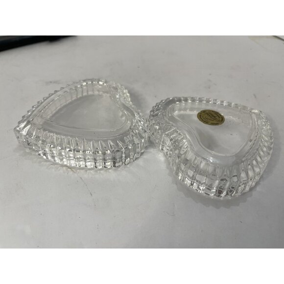 Cristal D'arques Garanti Genuine Lead Crystal Heart Shaped Trinket Box - France - Picture 4 of 5
